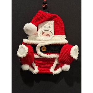Dorable Baby Santa Hand Crocheted Photo Prop Set Hat Diaper Cover Booties 0-6M